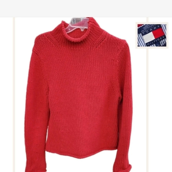 Tommy Hilfiger roll‎ neck cotton sweater L - Picture 1 of 10